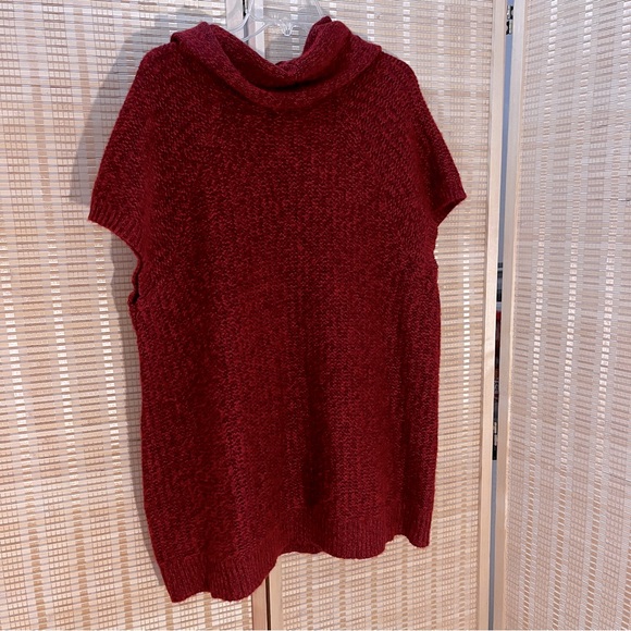 Worthington Plus Sized Red Cable Knit Cowl Neck Sweater 3X - Picture 3 of 8